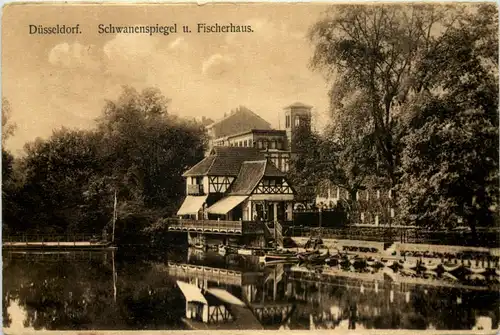 Düsseldorf - Schwanenspiegel und Fischerhaus -622484