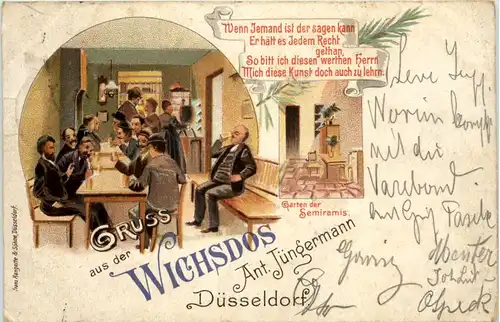 Düsseldorf - Gruss aus der Wichsdos - Litho -621920