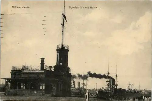 Wilhelmshaven - Signalstation mit Hafen -480842