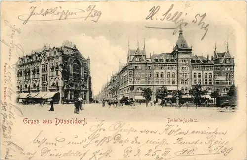 Gruss aus Düsseldorf - Bahnhofsplatz -622584