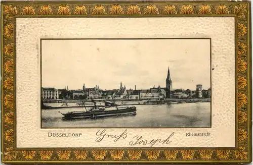 Düsseldorf - Rheinansicht - Prägekarte -621582