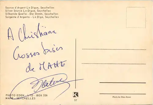 Seychelles mit Autogramm Michel Platini -620232