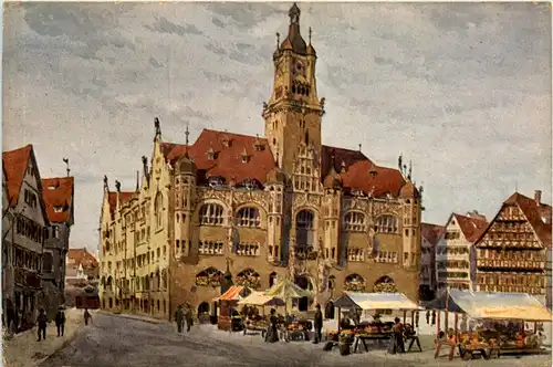 Stuttgart - Marktplatz mit Rathaus -621518
