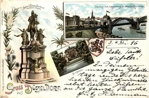 Gruss aus Düsseldorf - Litho 1896 -622774