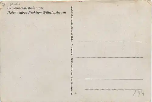 Wilhelmshaven - Gemeinschaftslager der Hafenneubaudirektion -481202