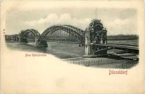 Düsseldorf - Neue Rheinbrücke - Reliefkarte -621596