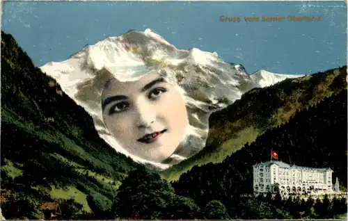 Gruss vom Berner Oberland - Berge mit Gesichtern -623034