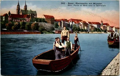 Basel Rheinpartie mit Fähre -623044