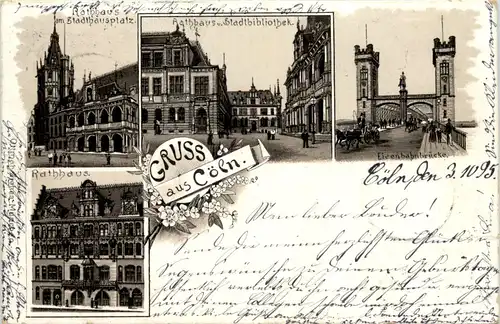 Gruss aus Köln - Litho 1895 - vorläufer -620852