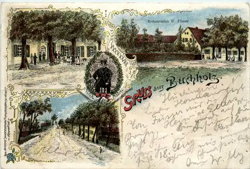 Gruss aus Buchholz - Litho - Duisburg -481618