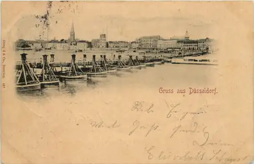 Gruss aus Düsseldorf - Schiffsbrücke -622720