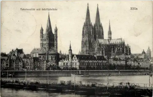 Köln mit Schiffsbrücke -620952