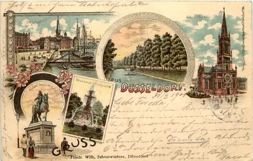 Gruss aus Düsseldorf - Litho -622116