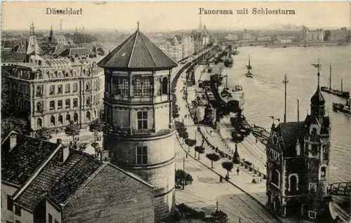 Düsseldorf - Panorama mit Schlossturm -622562