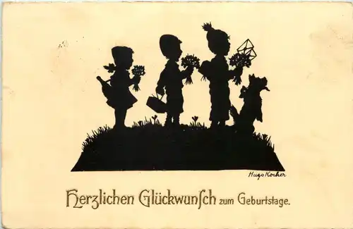 Geburtstag - Scherenschnitt -623724