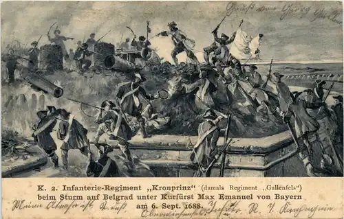 2. Infanterie Regiment Kronprinz bei Sturm auf Belgrad -623814