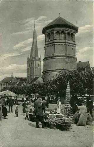 Düsseldorf - Schlossturm und Lambertuskirche - Feldpost Kraftw. Kol 27 -622556
