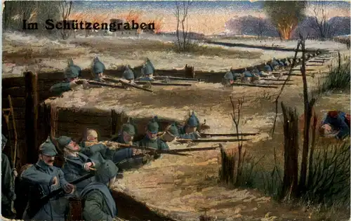 Im Schützengraben - Bayr. 1. Reserve Division -623924