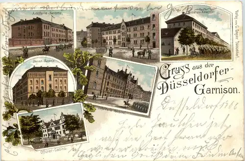 Gruss aus Düsseldorf Garnison - Litho -621592