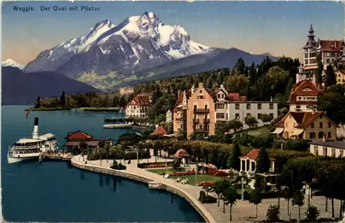Weggis - Der Quai mit Pilatus -623130