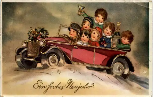 Neujahr - Kinder im Auto -624084