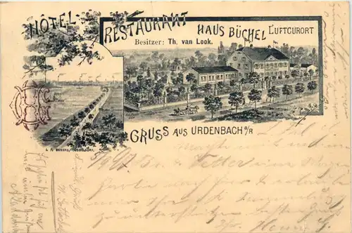 Gruss aus Urdenbach - Restaurant Haus Büchel - Litho -622976