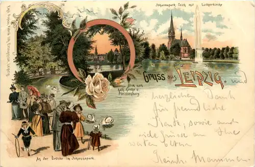 Gruss aus Leipzig - Litho -482898