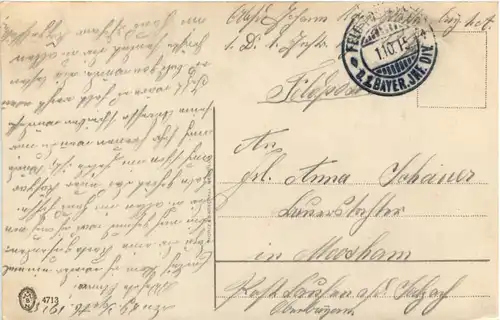 Ehre und Ruhm - Feldpost 1. Bayr. Infanterie Division -623960