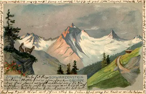 Zillertal - Schwarzenstein Gruppe - Litho -624524