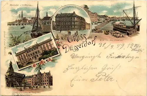 Gruss aus Düsseldorf - Litho -622172