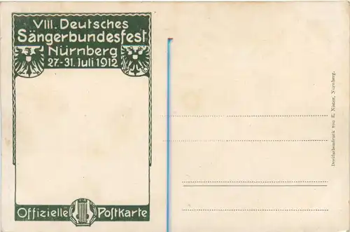 Nürnberg - 8. Deutsches Sängerbundes Fest 1912 -495264