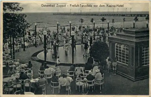Zoppot - Freiluft Tanzdiele vor dem Kasino Hotel -625024