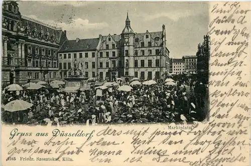 Gruss aus Düsseldorf - Marktplatz -622572