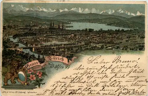 Gruss aus Zürich - Litho -624022