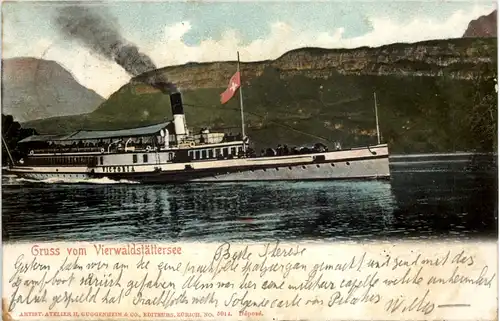 Gruss vom Vierwaldstättersee - Dampfer Victoria -624640