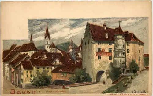 Baden - Landvogteischloss - Litho -624570