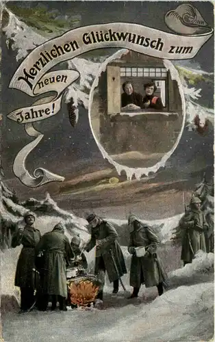 Neujahr Weltkrieg - Feldpost Bayr. 20. Feld Art. Regiment -624136