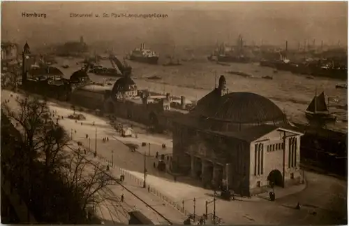 Hamburg, Elbtunnel u. St. Pauli Landungsbrücken -511496