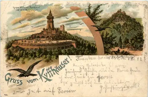 Kyffhäuser - Kaiser Wilhelm Denkmal - Litho -496144
