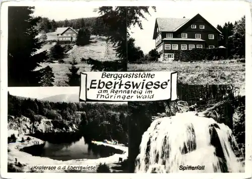Berggaststätte Ebertswiese am Rennsteig/Thür. Wald, div. Bilder -511906