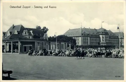 Ostseebad Zoppot - Seesteg mit Kasino -625456