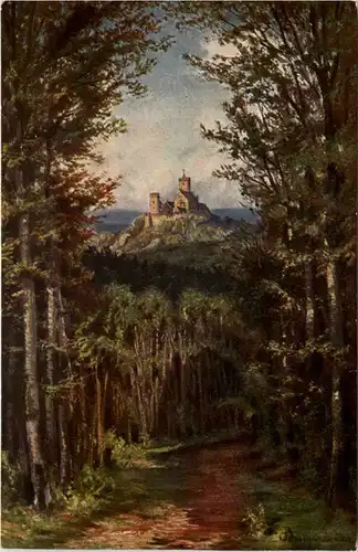 der Durchblick von der Hohensonne nach der Wartburg -511876