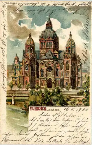 München - Lukaskirche - Litho -496504