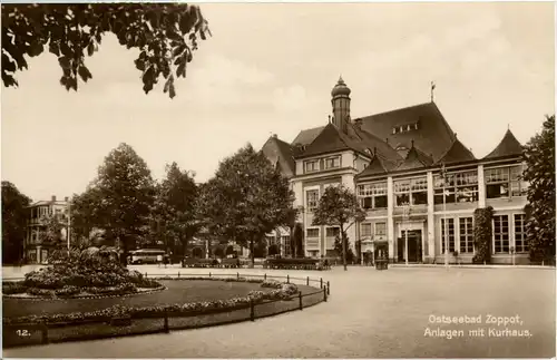 Ostseebad Zoppot - Anlagen mit Kurhaus -625378