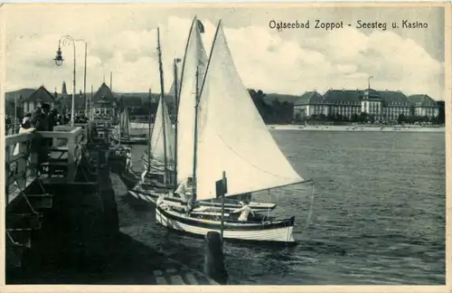 Ostseebad Zoppot - Seesteg und Kasino -624856