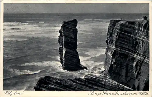 Helgoland, Lange Anna bei schwerem Wetter -511410