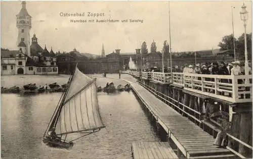 Ostseebad Zoppot - Warmbad mit Aussichtsturm -625510