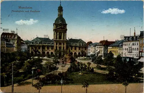 Mannheim, Paradeplatz und Kaufhaus -511428