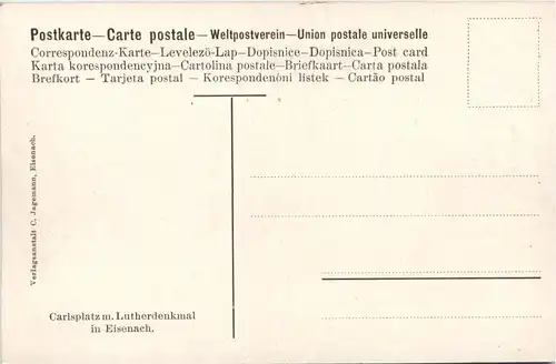 Eisenach, Carlsplatz m. Lutherdenkmal -511694