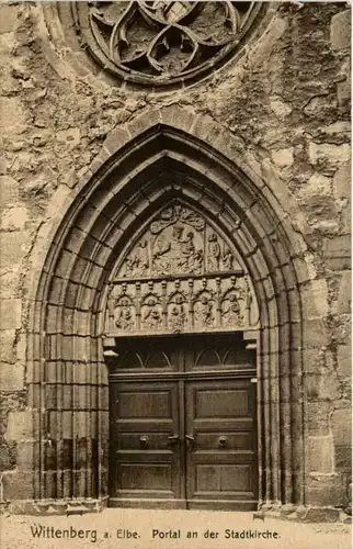 Wittenberg, Portal an der Stadtkirche -511830